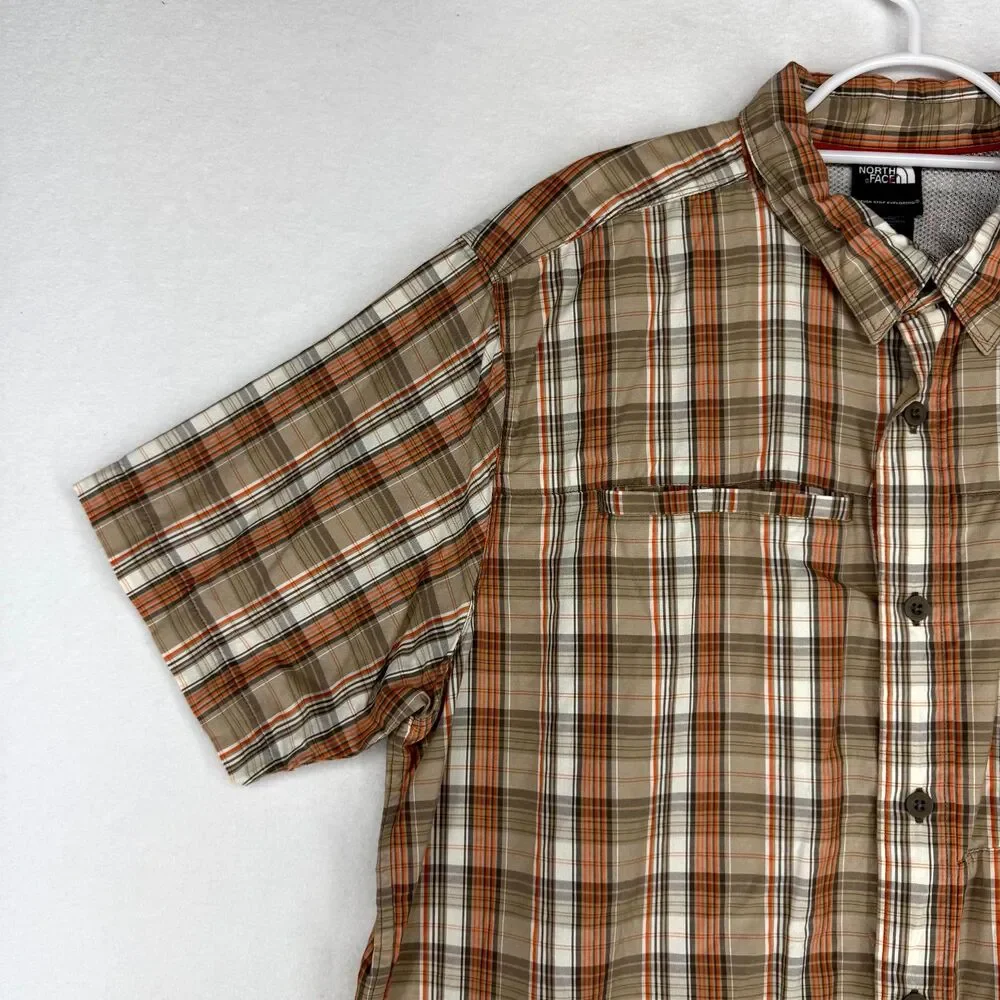 The North Face Mens Lyocell Nylon Short Sleeve Button Up Woven Top‎ Mens Size L